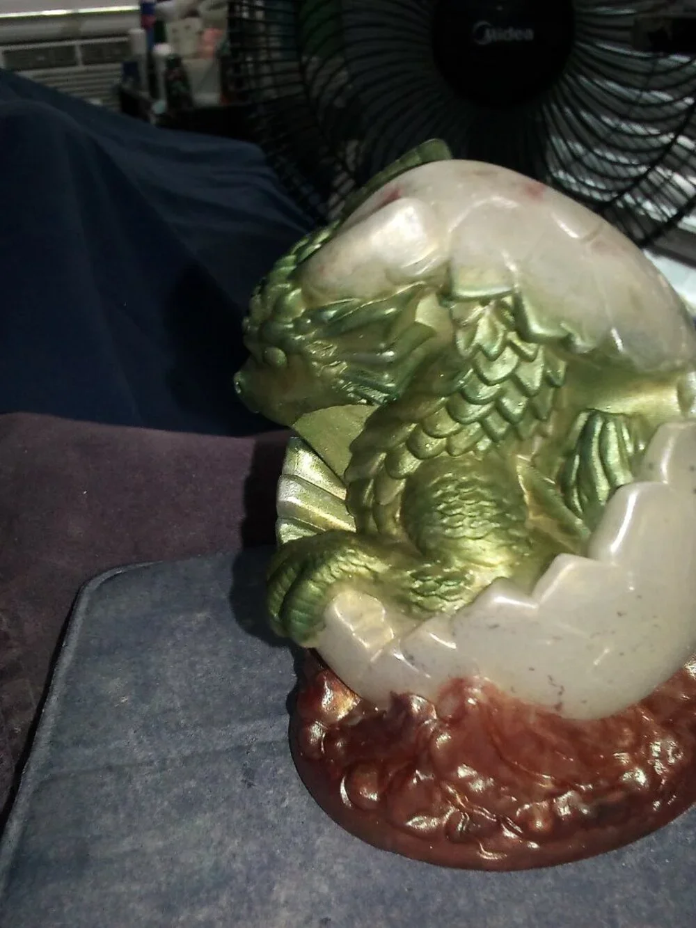 Handmade Dragon Hatching from Egg Statue